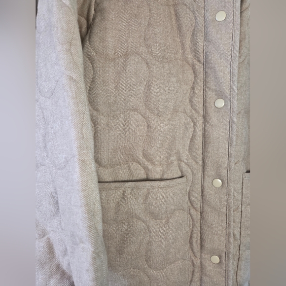 NWT Madewell Women's Tan Oversized Quilted Bomber Jacket - Picture 8 of 12